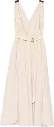 Brunello Cucinelli Abito midi con scollo a V - Toni neutri