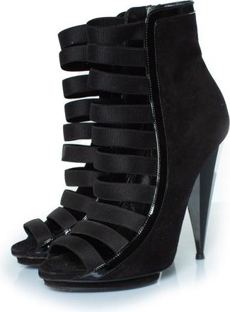 Gucci Gucci Olimpia sandalen van lakleer en su&egrave;de bandjes