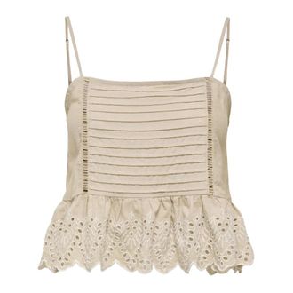 Only Mujer, Camisetas, Beige, Talla: S
