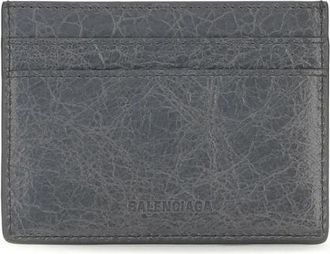 Balenciaga Womens Gray Lamb Ovis Aries Wallet