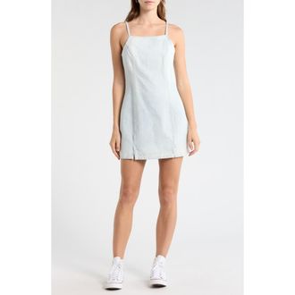 Billabong Jade Saltwashed Sleeveless Minidress in Blue Mist at Nordstrom, Size X-Large