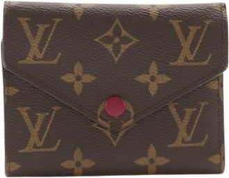 Louis Vuitton Pre-owned Wallets, female, Brown, Size: ONE SIZE Pre-owned Portefeuille Victorine Monogram Trifold Wallet