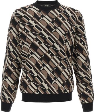 Fendi Multicolor Logo Sweater
