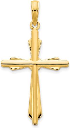 Diamond2Deal 14k Yellow Gold Fancy Cross Pendant