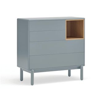 Teulat C&oacute;moda 4 cajones gris perla