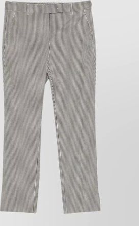 Incotex kimama gingham straight leg tailored trousers