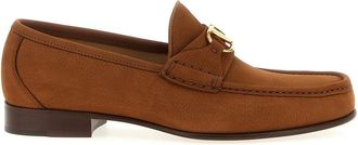 Valentino Garavani Brown Logo Signature Loafers