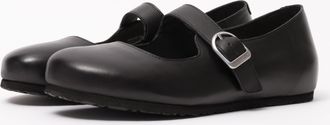 Birkenstock Womens Santa Clarita Leather Shoes in Black - Size UK 5.5