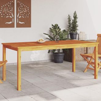 Berkfield Home Garden Dining Table 180x90x75 cm Solid Wood Acacia in Brown | Size: 180 x 90 x 75 cm