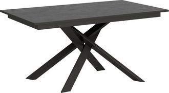 Itamoby Mesa extensible 90x160/220 cm efecto madera gris espatulado, hierro