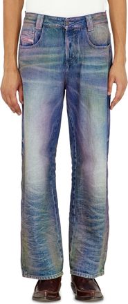 Diesel Relaxed Jeans High Waist 1982 D-Hakou, Colored, Button fly