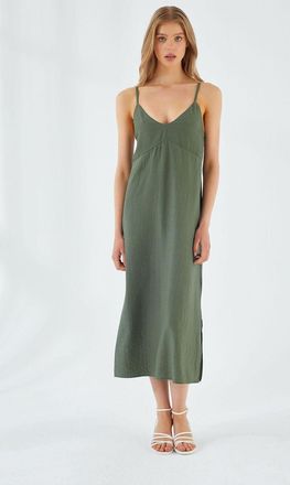 Mixray V-hals Split Midi Jurk