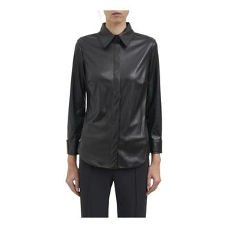 Elisabetta Franchi Blouse met juwelenlogo - Dames - Blouses & Shirts - Zwart - Maat: S