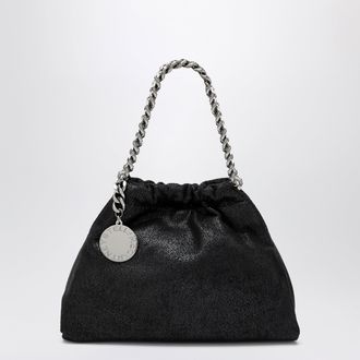 Stella McCartney Black Falabella Mini Drawstring Shoulder Bag