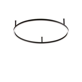Netlighting Oracle Ring Integrated Led Semi Flush Light Black 70cm 3000K