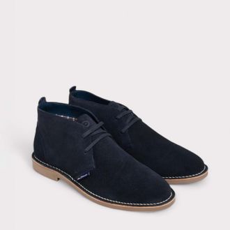 Ben Sherman Mens Hemmings Desert Boots in Navy Suede - Size UK 11