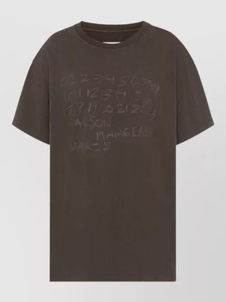 Maison Margiela crew neck graphic number motif t shirt