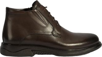 Desa Man Boots - Leather Upper and Lining, Lace-Up Fastening, Flat Heel | Brown - 40