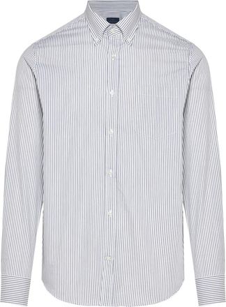 Paul & Shark Camicia a righe con applicazione - Bianco