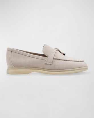 Marc Fisher Yanelli Suede Tie Slip-On Casual Loafers