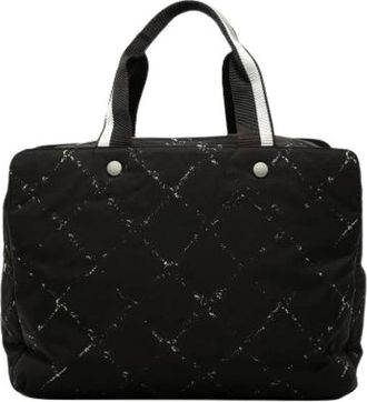 Chanel Pre-owned Vintage Nylon Tote Bag - Dames - Vintage Shopper - Zwart - ONE Size - Nylon - Vintage