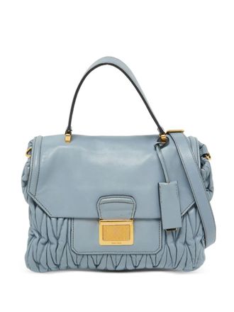 Miu Miu Matelass&eacute; crossbodytas - Blauw