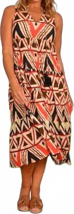 Rubyyaya Dana Midi Dress In Brown