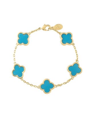 Rivka Friedman 18K Plated Turquoise Stackable Bracelet