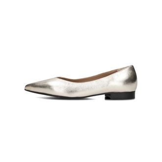 Notre-V Schoenen, Dames, Geel, 37 EU, Leer, Gouden Loafers Stijlvol Model