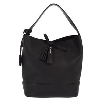 Louis Vuitton Nn14 Cuir Nuance Bucket Bag Leather Black Leather Handbag (Pre-Owned)