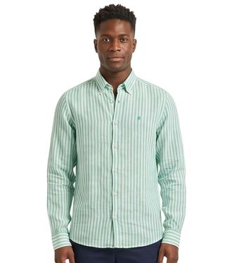 HUGO BOSS Green Regular Stripes Shirt