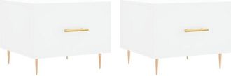 vidaXL Coffee Tables 2 pcs White 50x50x40 cm Engineered Wood vidaXL
