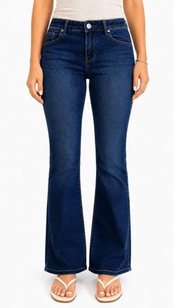 1822 Denim Mid Rise Petite Better Butter Slim Boot Jeans In Blue/dark Wash