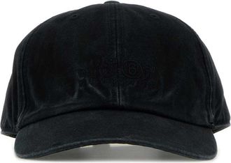 Maison Margiela Black Canvas Baseball Cap