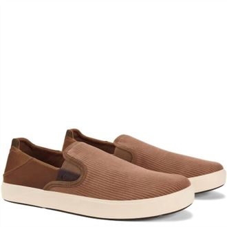 Olukai Mens Laeahi Kapa Corduroy Slip-On Shoes In Tan/darkwood