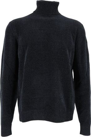 Roberto Ricci Design Plush Velvet Turtleneck Knit Sweater