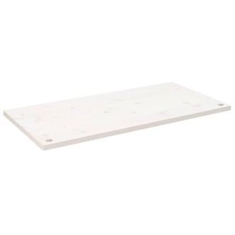 Berkfield Home Desk Top White 110x60x2.5 cm Solid Wood Pine