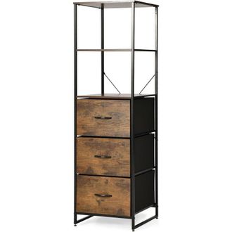 Costway Costway Librer&iacute;a Industrial De 6 Niveles Con 3 Estantes Y 3 Cajones/estanter&iacute;a 156 Cm De Altura Con Marco De Acero Y Dispositivo Antivuelco, Sal&oacute;n, Es