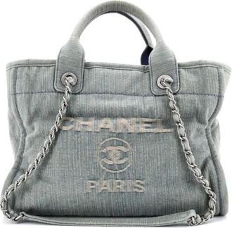 Chanel Deauville NM Denim Small tote bag - Blu