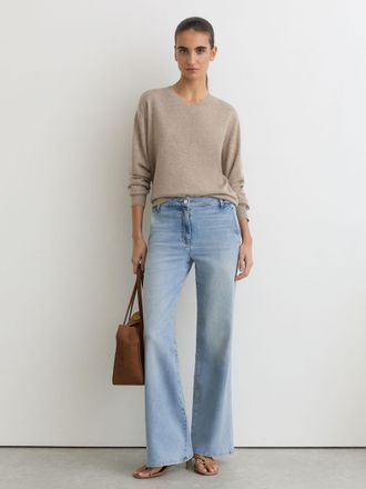 Reiss Light Blue Wide-leg Jeans, 25R