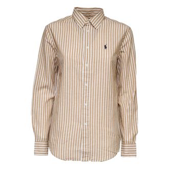 Polo Ralph Lauren Shirts, female, Beige, Size: XS Camicia con colletto