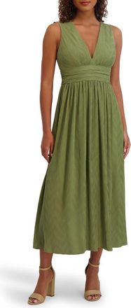 Siena My Balconia Pleated Chiffon Midi Dress in Sweet Pea at Nordstrom Rack, Size 12