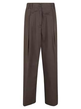 P.A.R.O.S.H. Wide-Leg Cotton Trousers With Dart Detailing