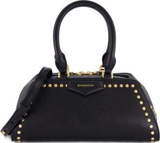 Givenchy Womens Mini Antigona East-West Bag In Box Leather With Studs Detail