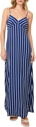 Solid & Striped The Rosetta Stripe Sleeveless Maxi Dress in Color Block Blue at Nordstrom, Size X-Small
