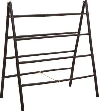 vidaXL Escalera De Manta De Doble Cara Negro 90 X 50 X 100 Cm Bamb&uacute; Vidaxl