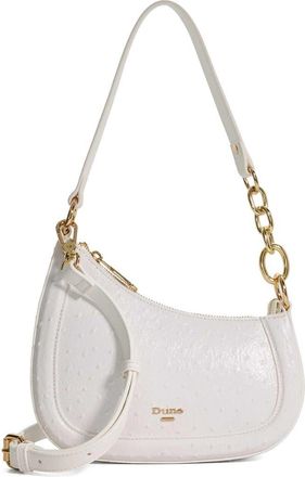 Dune London Direction Leather Shoulder Bag in White at Nordstrom