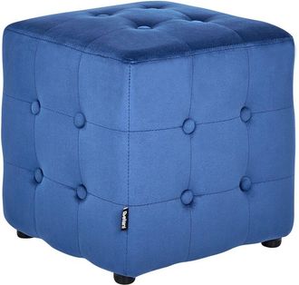 Beliani Puf Cubo Reposapi&eacute;s Capiton&eacute; Dormitorio Sala De Estar Terciopelo Rosa Melocot&oacute;n Wisconsinpuf Cubo Reposapi&eacute;s Capiton&eacute; Dormitorio Sala De Estar Terciop