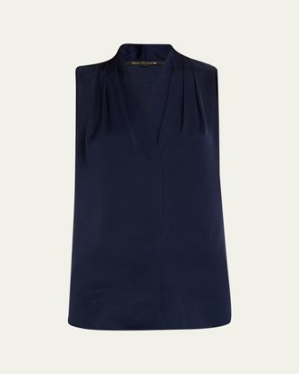 Kobi Halperin Mila Silk-Stretch Sleeveless Top