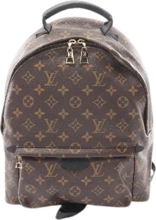 Louis Vuitton Pre-owned Palm Springs Backpack MM - Dames - Vintage Rugzakken - Bruin - ONE Size - Leer - Vintage
